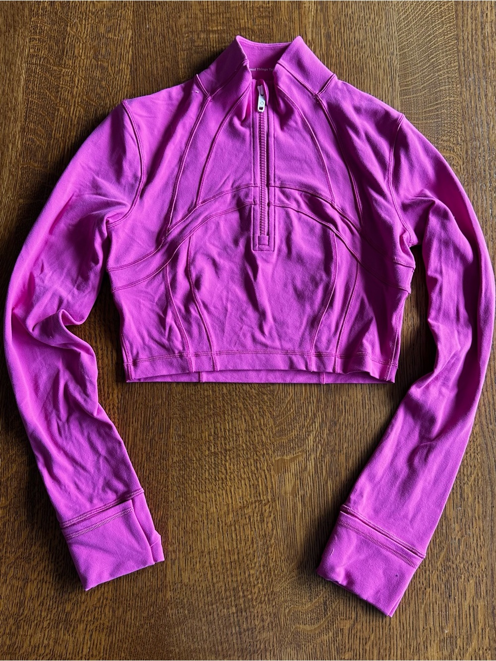 lululemon athletica Cropped Half-Zip Long-Sleeve Top - Magenta Pink